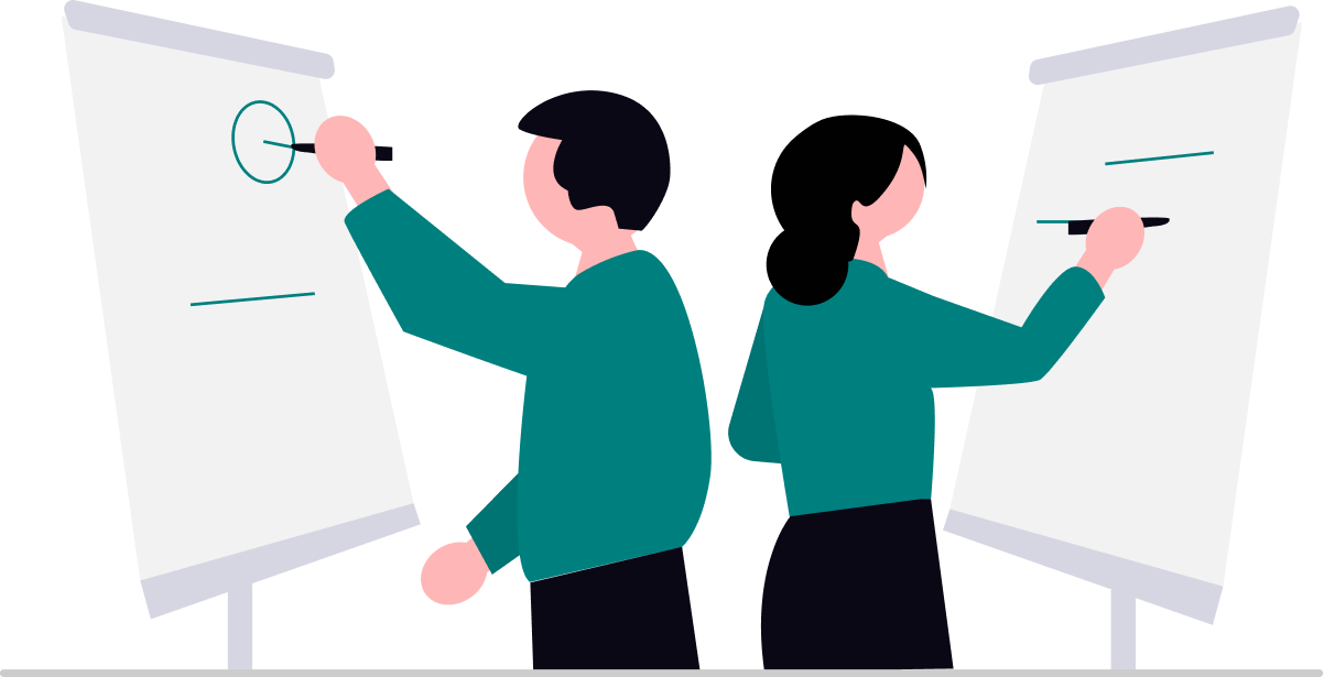 working together illustration